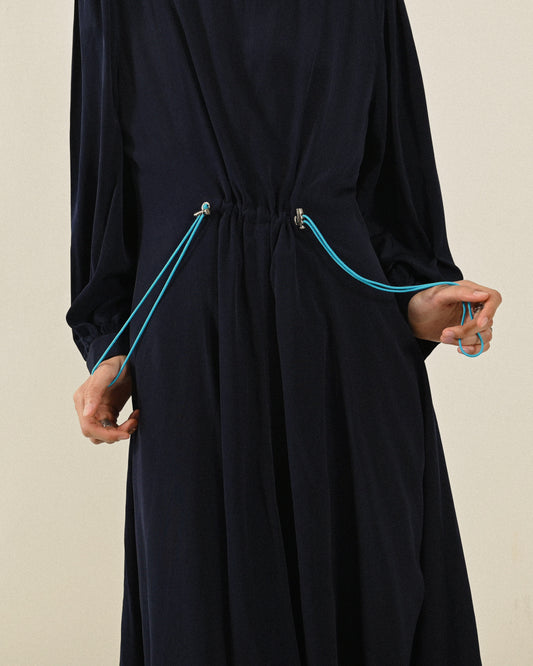 Upcycling船型領口經典輪廓古著洋裝