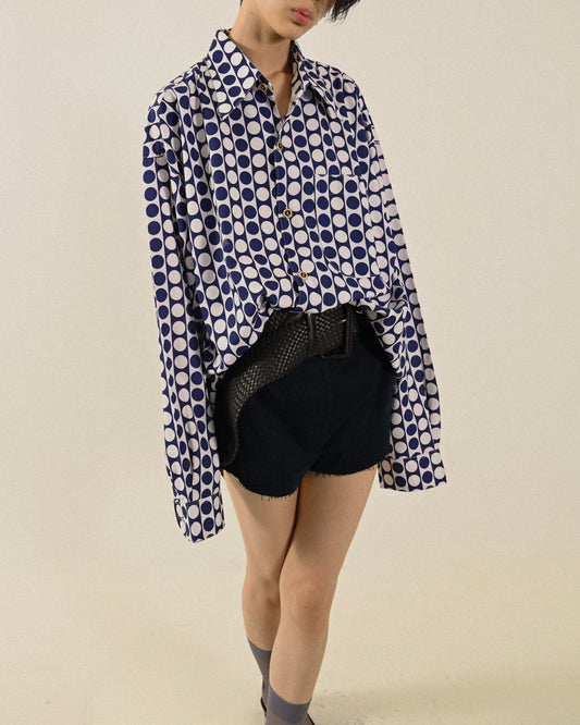 破壞設計純色古著短褲