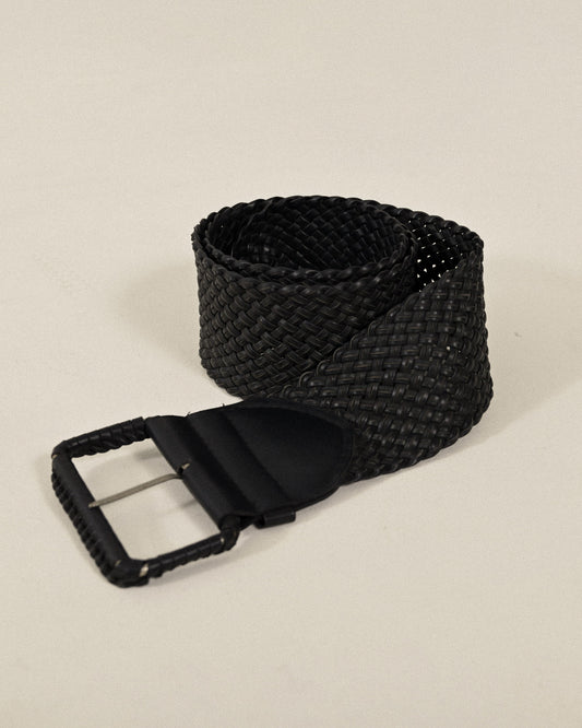 編織細節寬版古著腰帶
