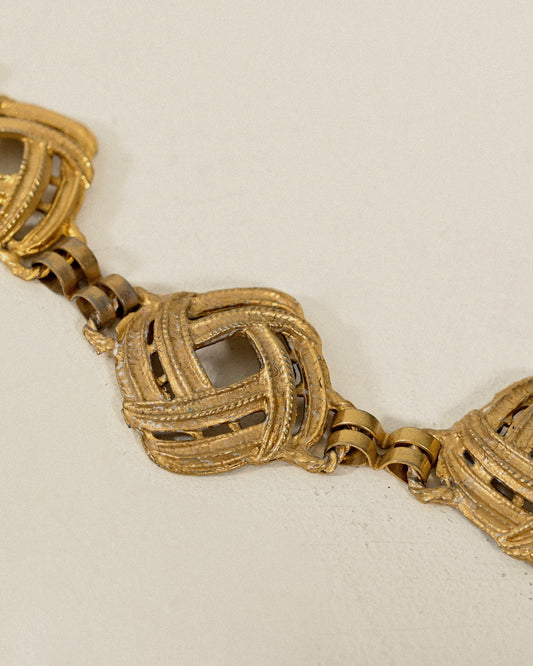 雕花製作金屬古著腰鍊