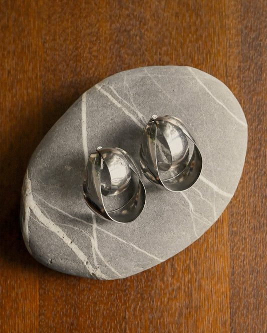 環弧造型金屬古著耳環