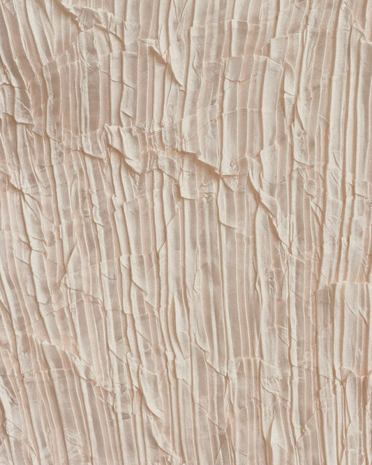 絲質混紡壓褶古著襯衫