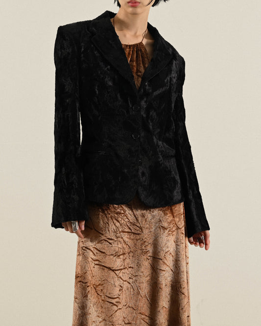 絨面緹花古著西裝外套