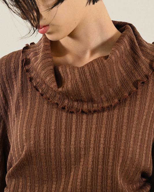 Upcycling抽繩緹花古著上衣