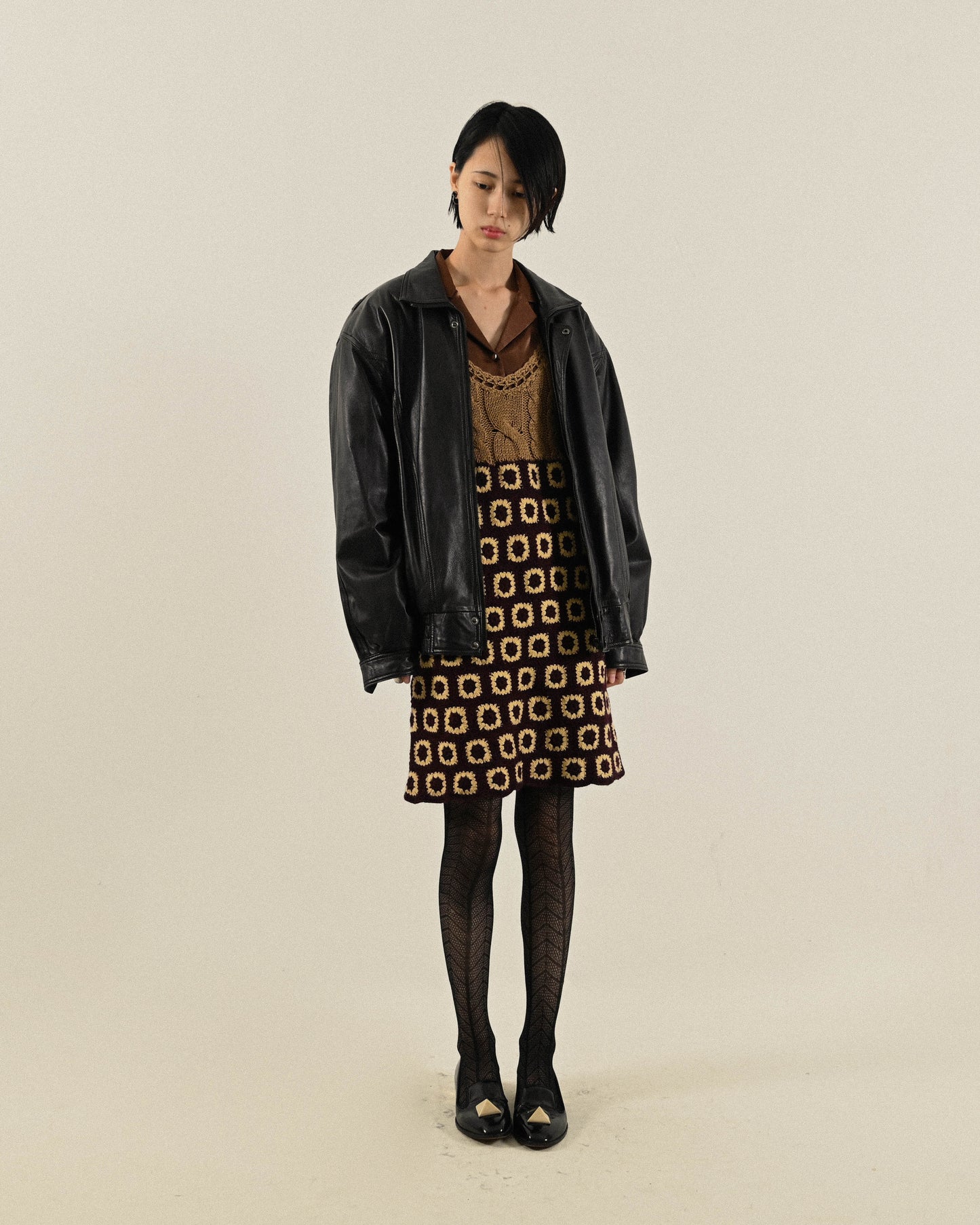 Upcycling細肩帶針織古著洋裝