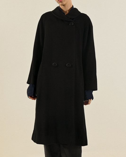 喀什米爾羊毛古著大衣