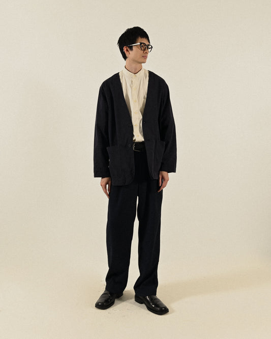 Upcycling鏤空設計釦帶古著外套