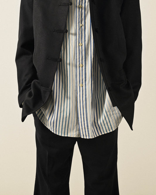 紋理面料中式風格古著西裝外套