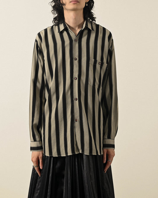 經典版型條紋古著襯衫