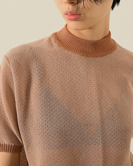 輕薄針織緹花古著上衣