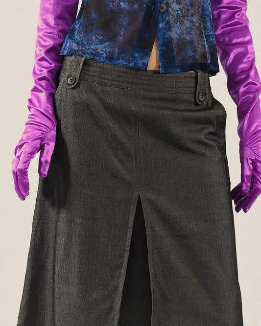 A字輪廓低腰古著裙