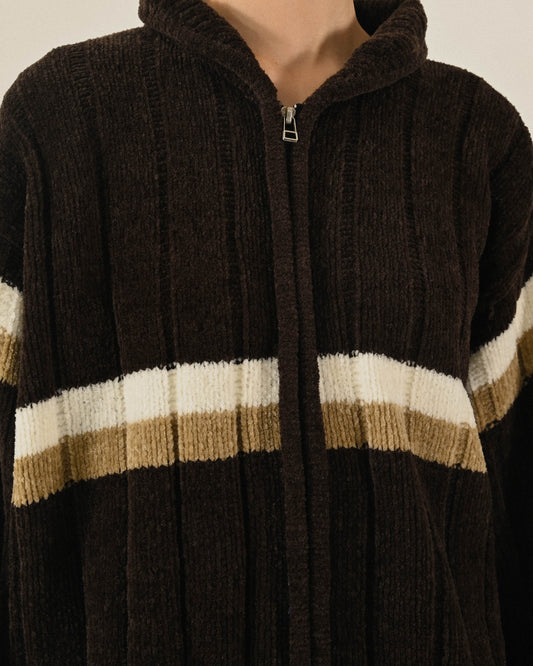 絨面針織古著夾克外套