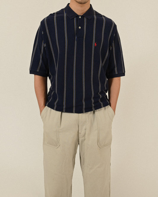 Polo Ralph Lauren條紋古著Polo衫