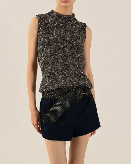 金蔥混紡針織古著上衣