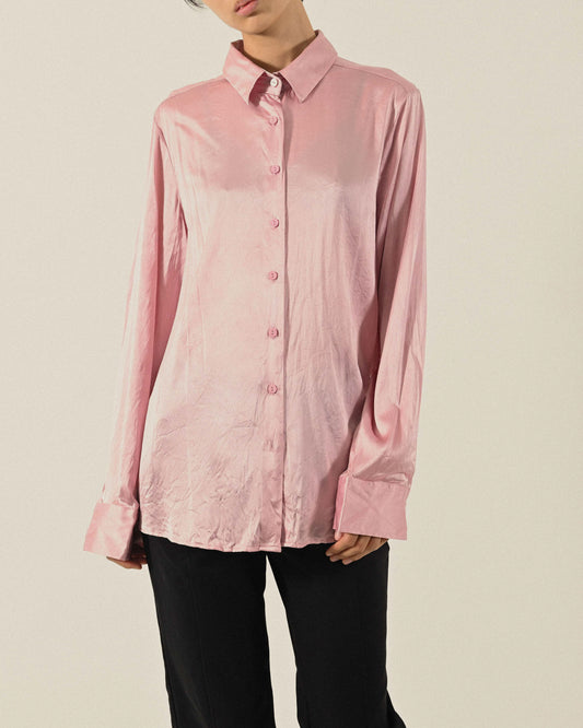經典輪廓純絲古著襯衫