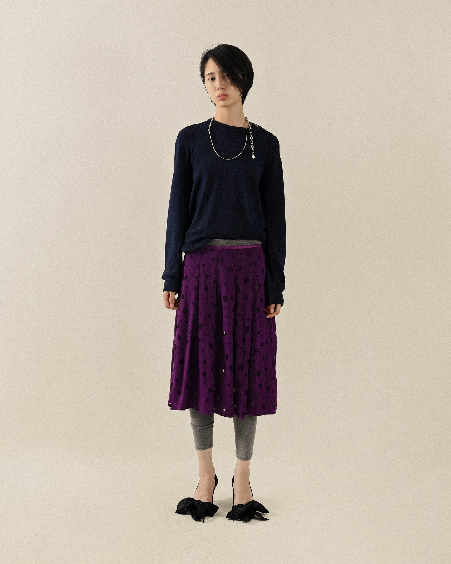 Upcycling紗質綁帶古著針織上衣