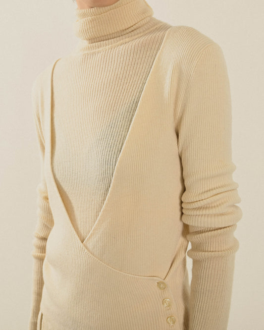 細緻螺紋兩件式古著針織上衣