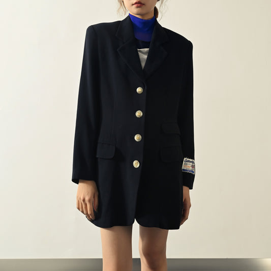 Upcycling流麗輪廓古著西裝外套