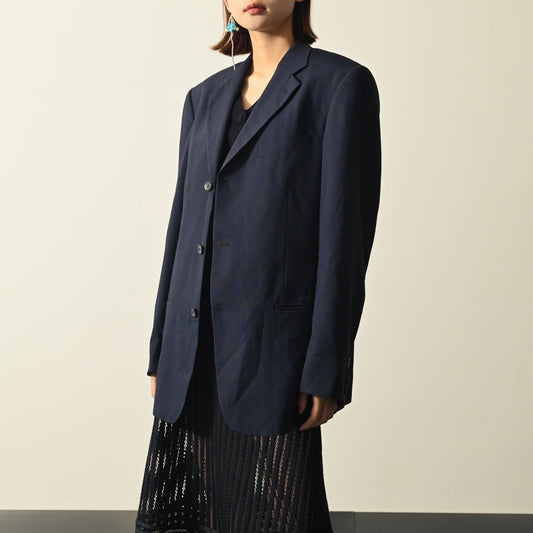 俐落輪廓單襟古著西裝外套
