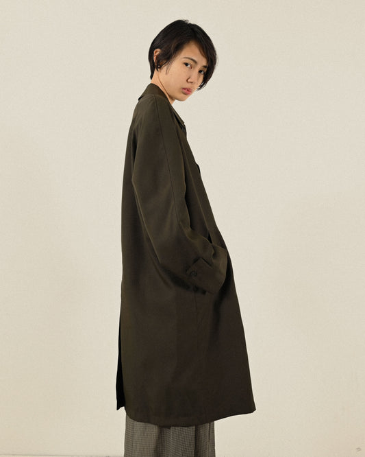 經典輪廓寬鬆古著風衣