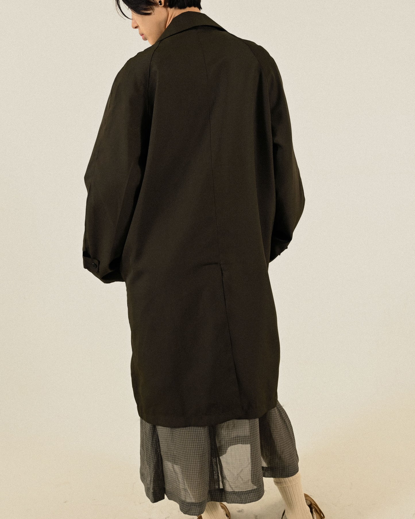 經典輪廓寬鬆古著風衣