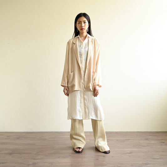 寬鬆版型純色古著外套