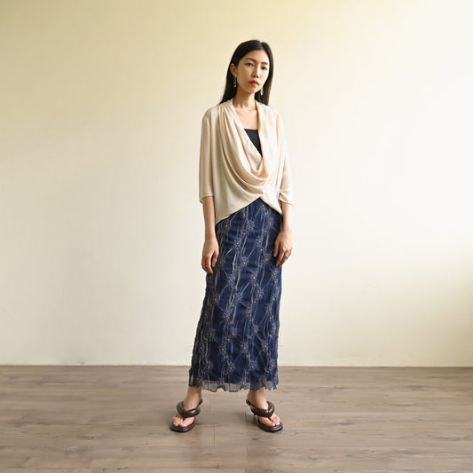 垂墜寬鬆純色古著上衣