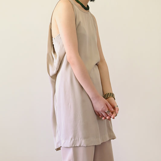 CK Calvin Klein 不對稱絲質古著上衣