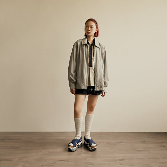 混紡花呢A字古著短裙