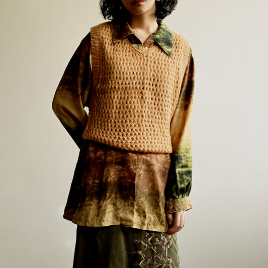 純色針織古著背心