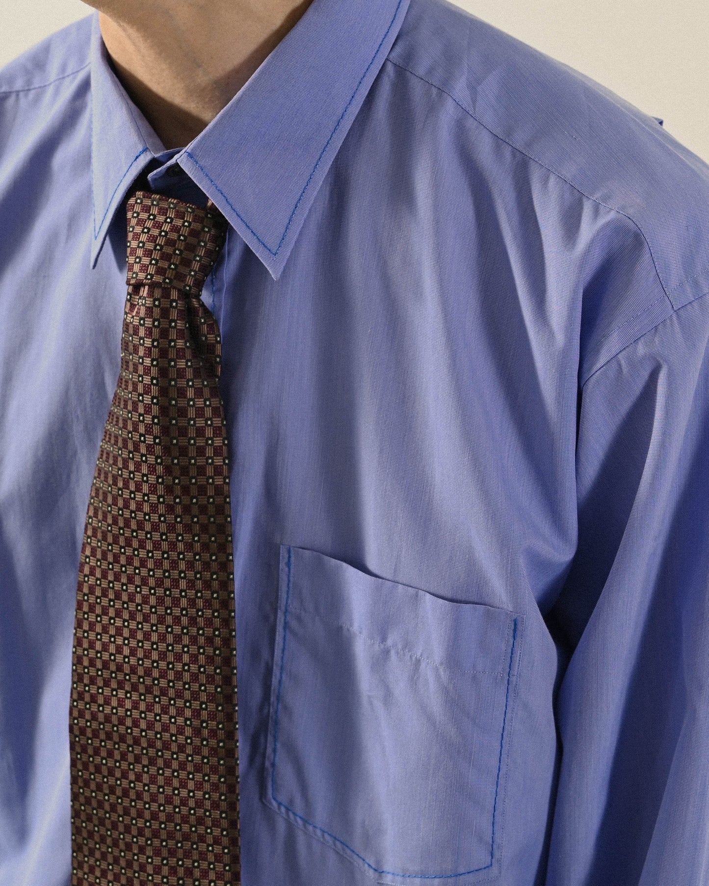 寬版緹花古著領帶