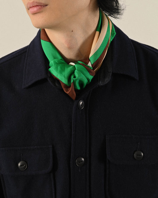 俐落輪廓絨面古著襯衫外套