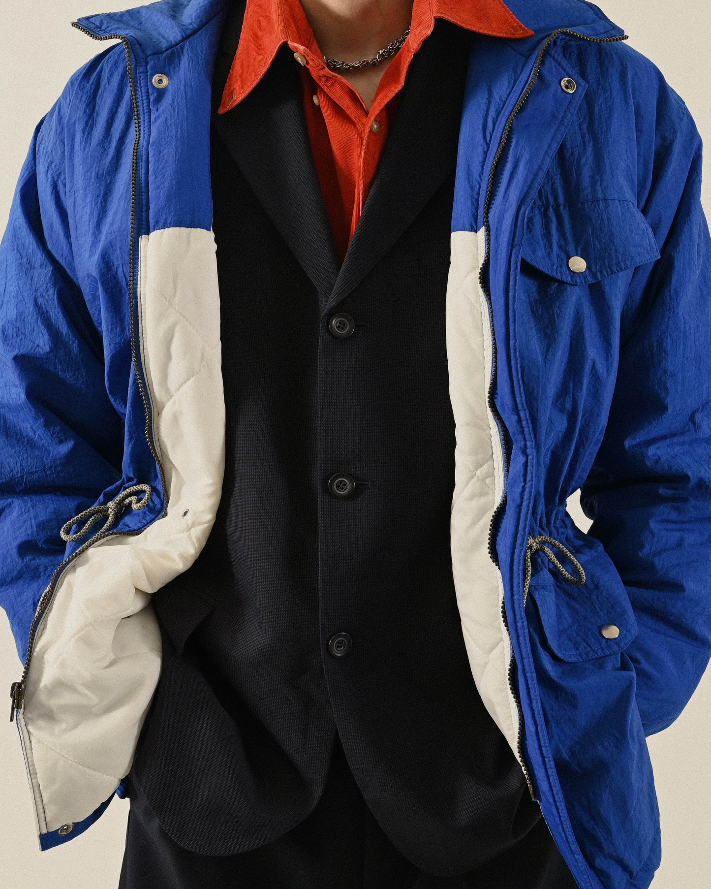 Upcycling機能鋪棉古著夾克外套