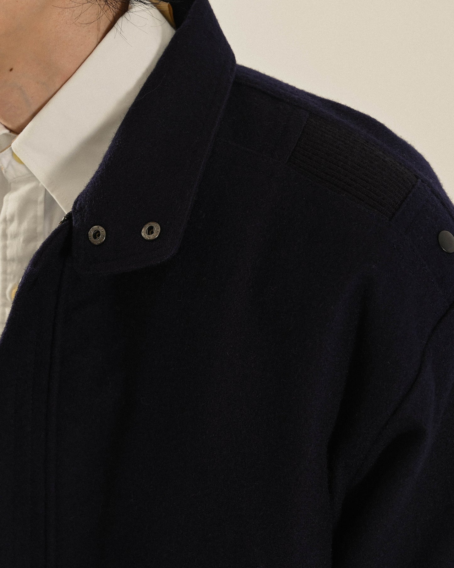 厚實毛料鋪棉古著夾克外套