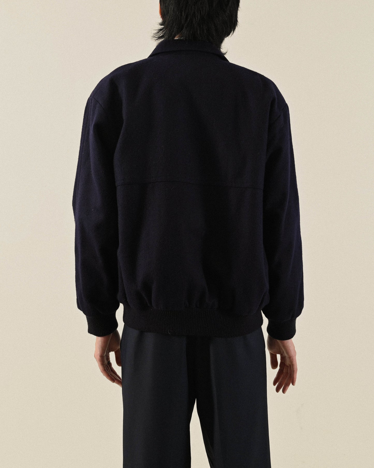 厚實毛料鋪棉古著夾克外套