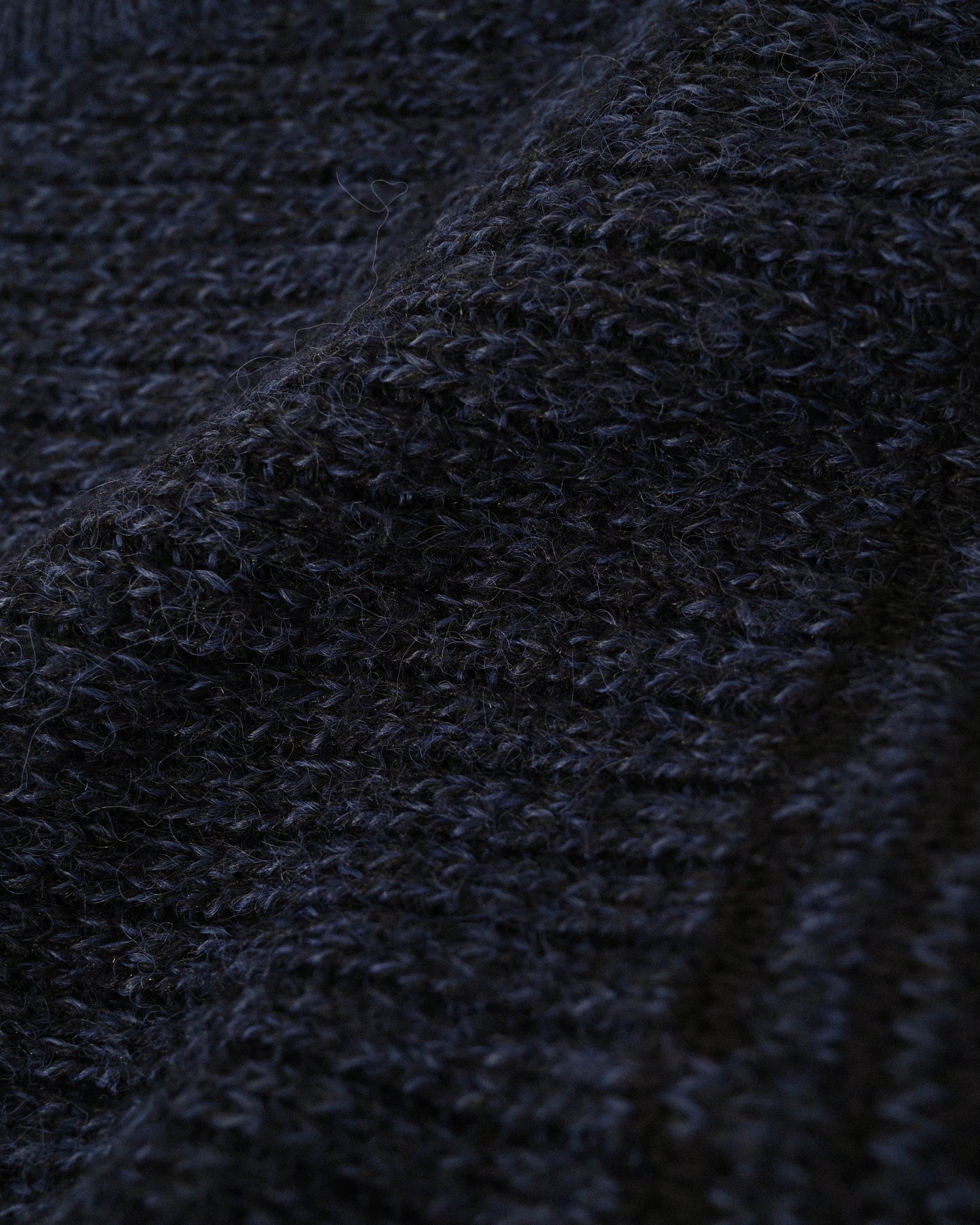 紋理拼接V領寬鬆古著毛衣