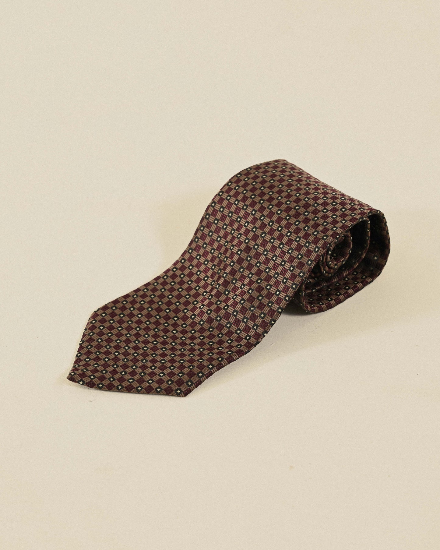 寬版緹花古著領帶