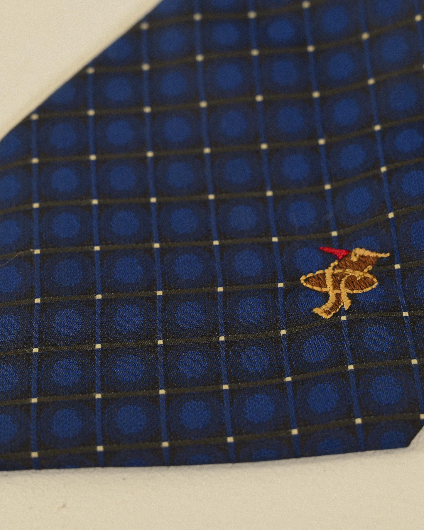 刺繡綴飾緹花古著領帶