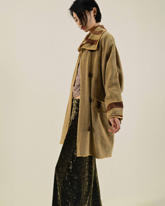 芬蘭製Annikki Karvinen寬鬆緹花古著外套