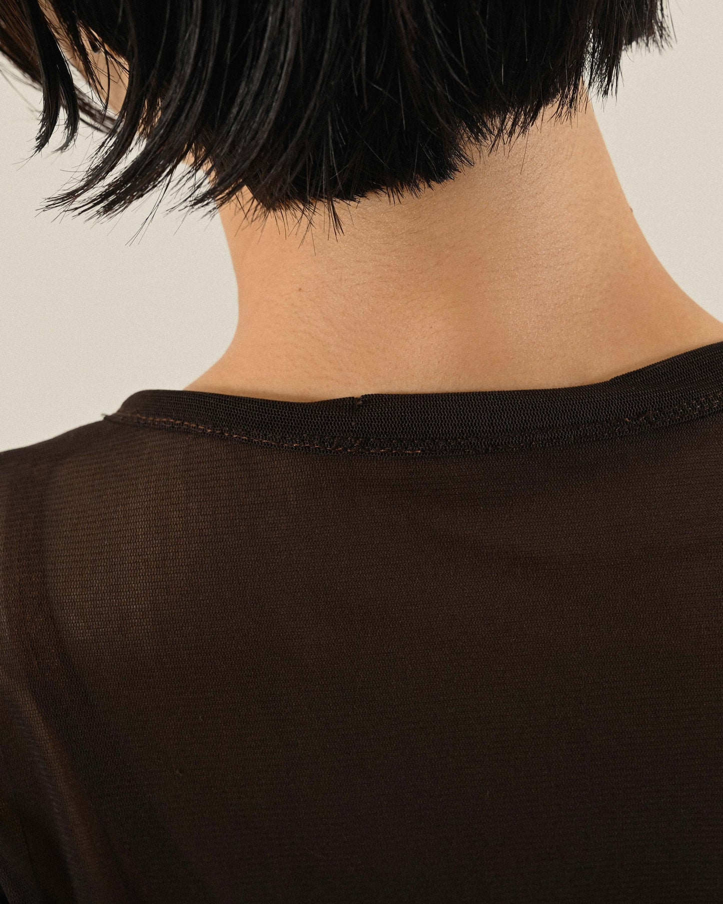 輕薄紗質V領古著上衣