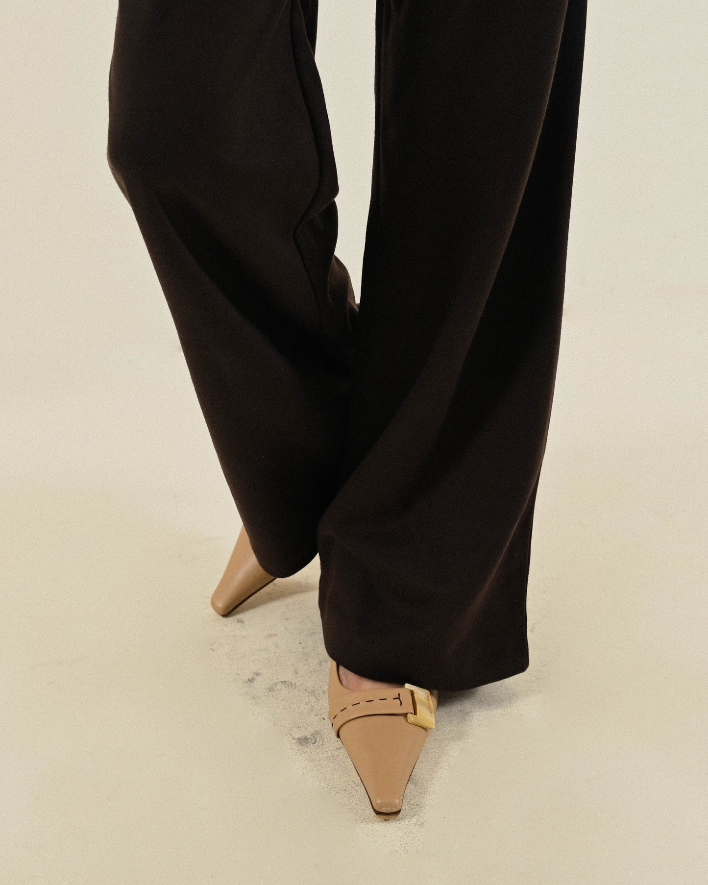 反折腰頭針織古著長褲