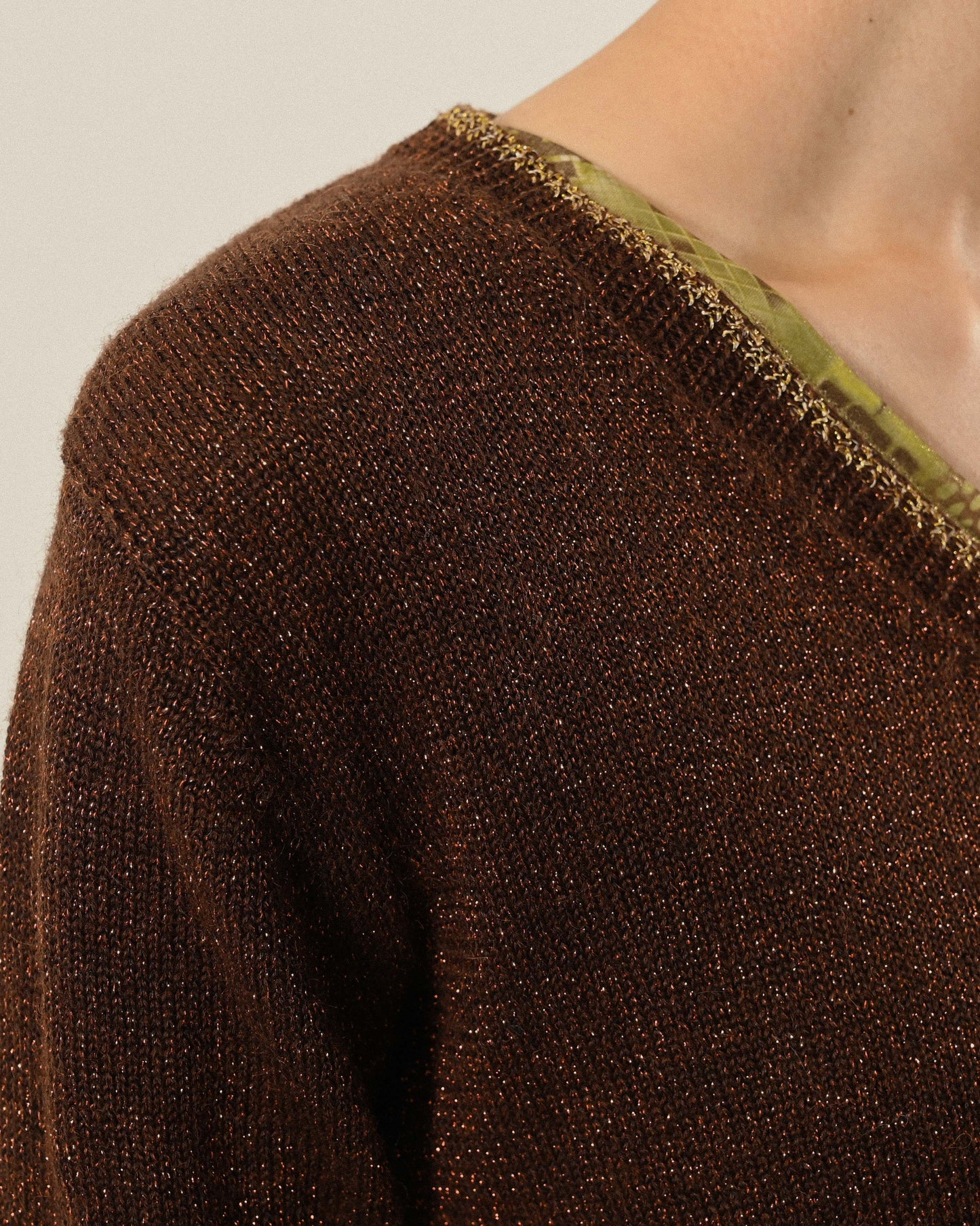 金蔥針織開襟古著毛衣外套