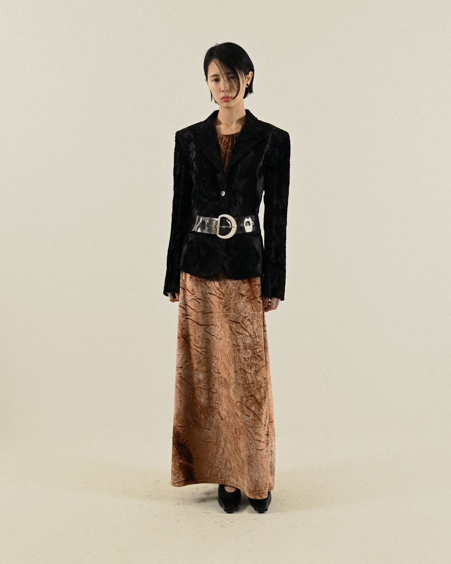 絨面緹花古著西裝外套