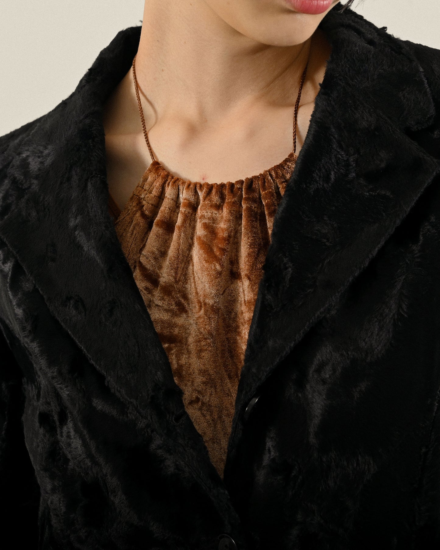 絨面緹花古著西裝外套