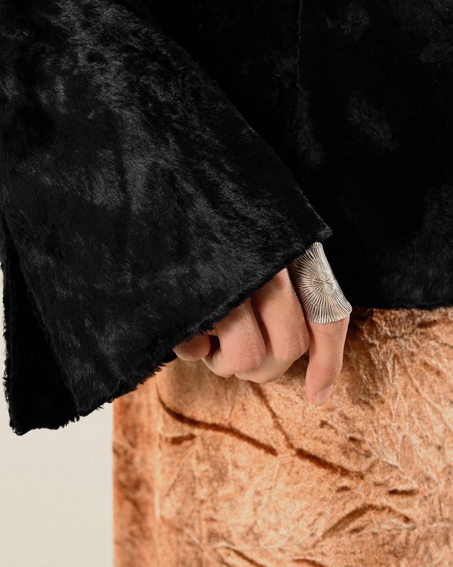 絨面緹花古著西裝外套