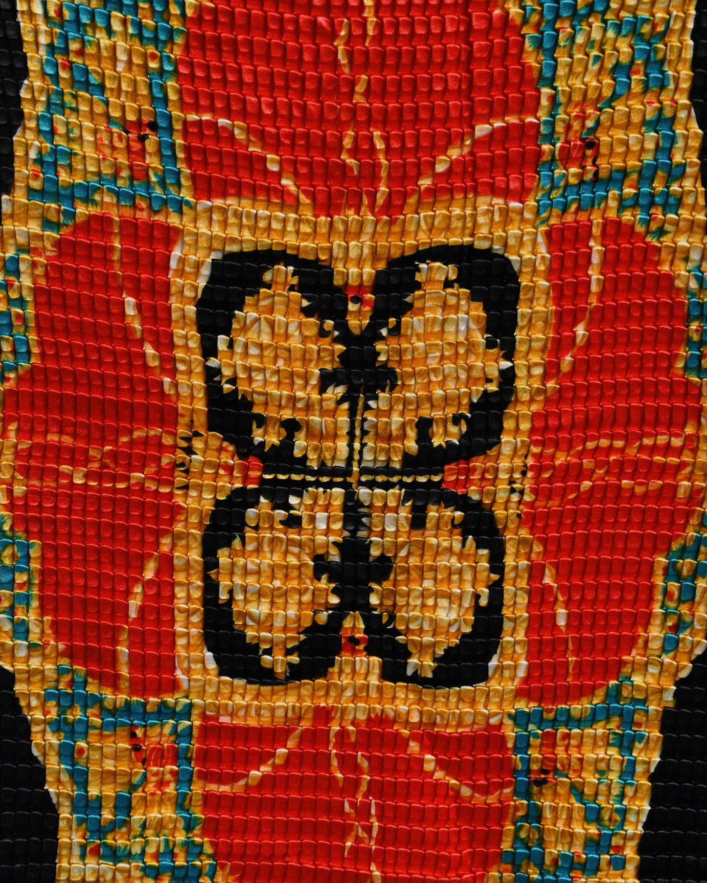 壓褶面料印花古著上衣