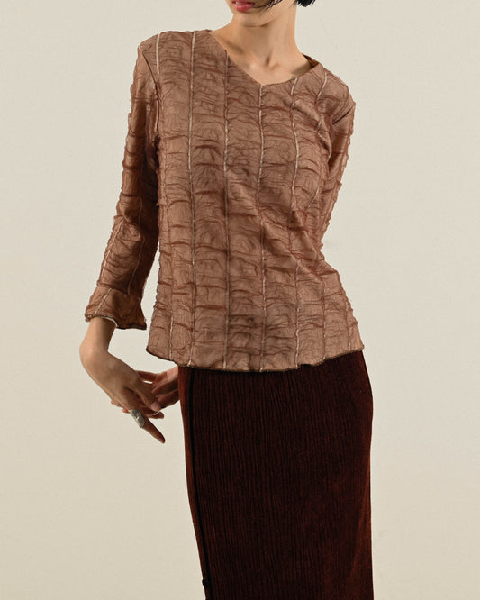 雙層製作紗質古著上衣