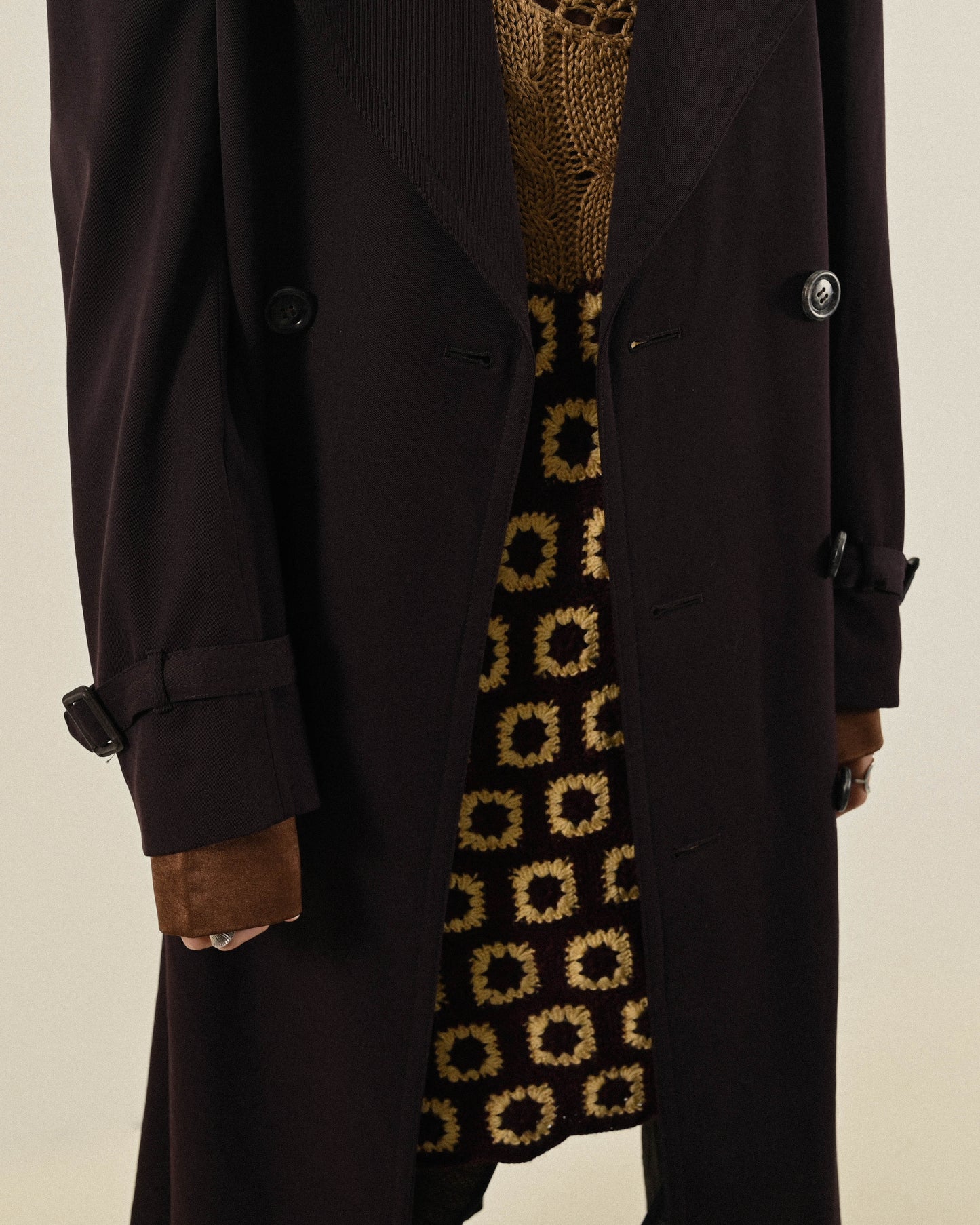 日本製經典輪廓薄毛古著風衣