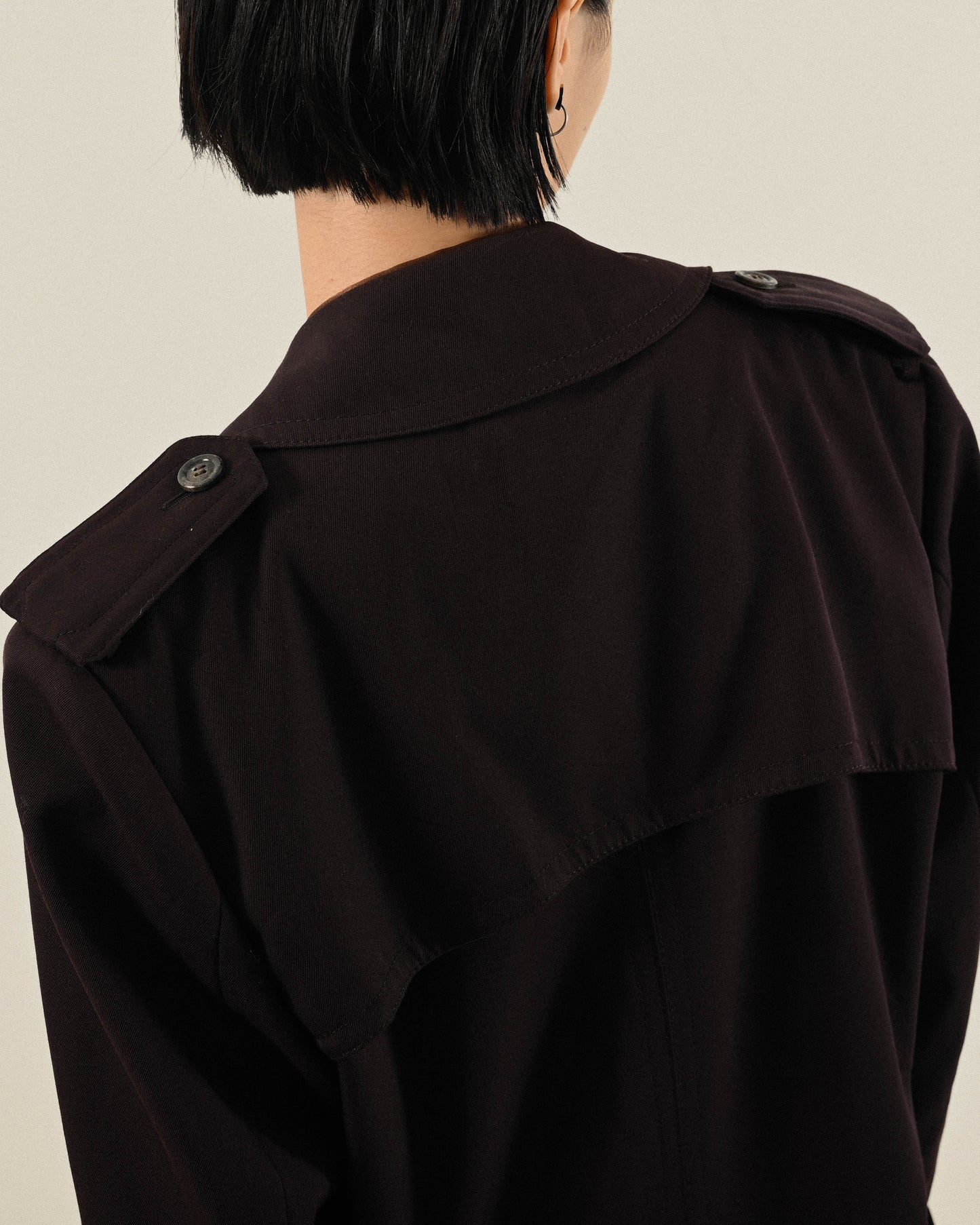 日本製經典輪廓薄毛古著風衣