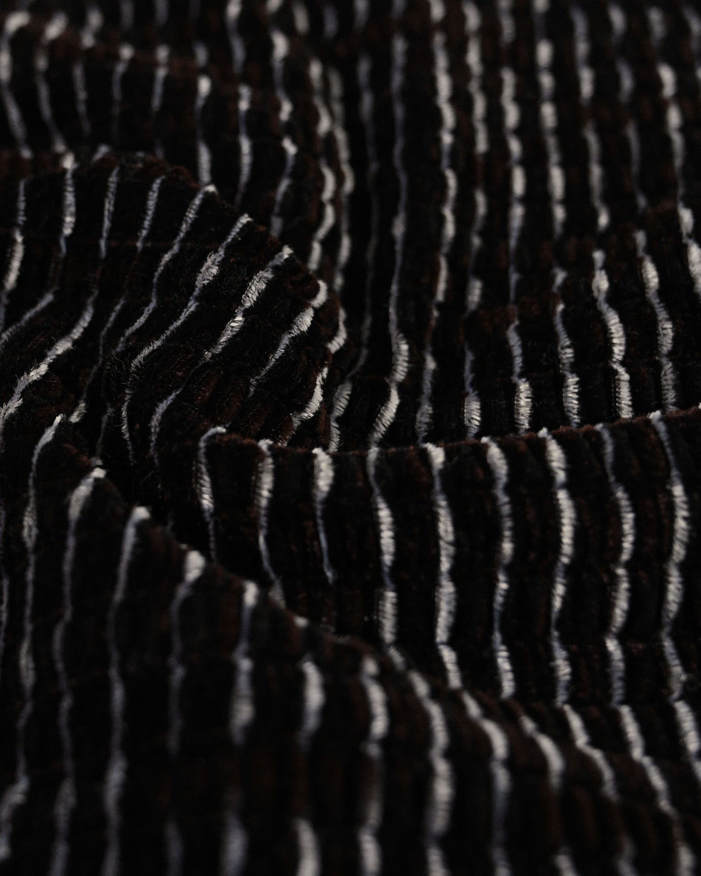 色線混紡絨面緹花古著襯衫